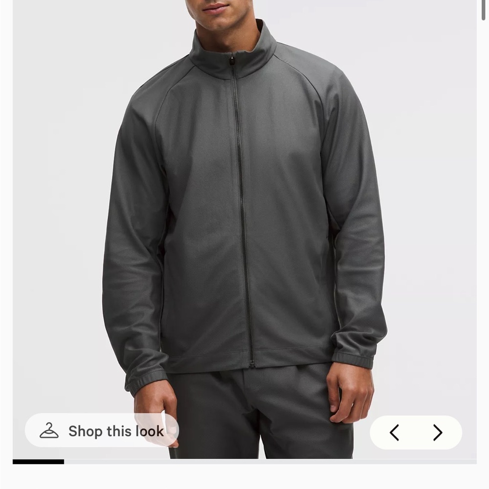 lululemon Men's Knit Warm-Up Jacket in Onyx Grey